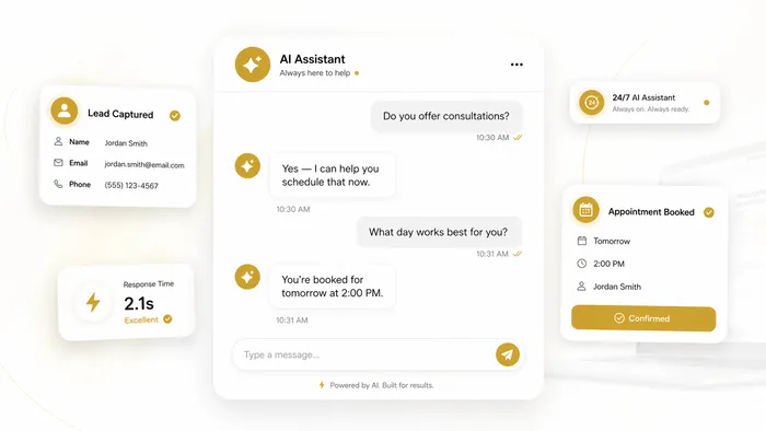 AI Chat Assistant capturing patient leads 24/7 for a medical practice