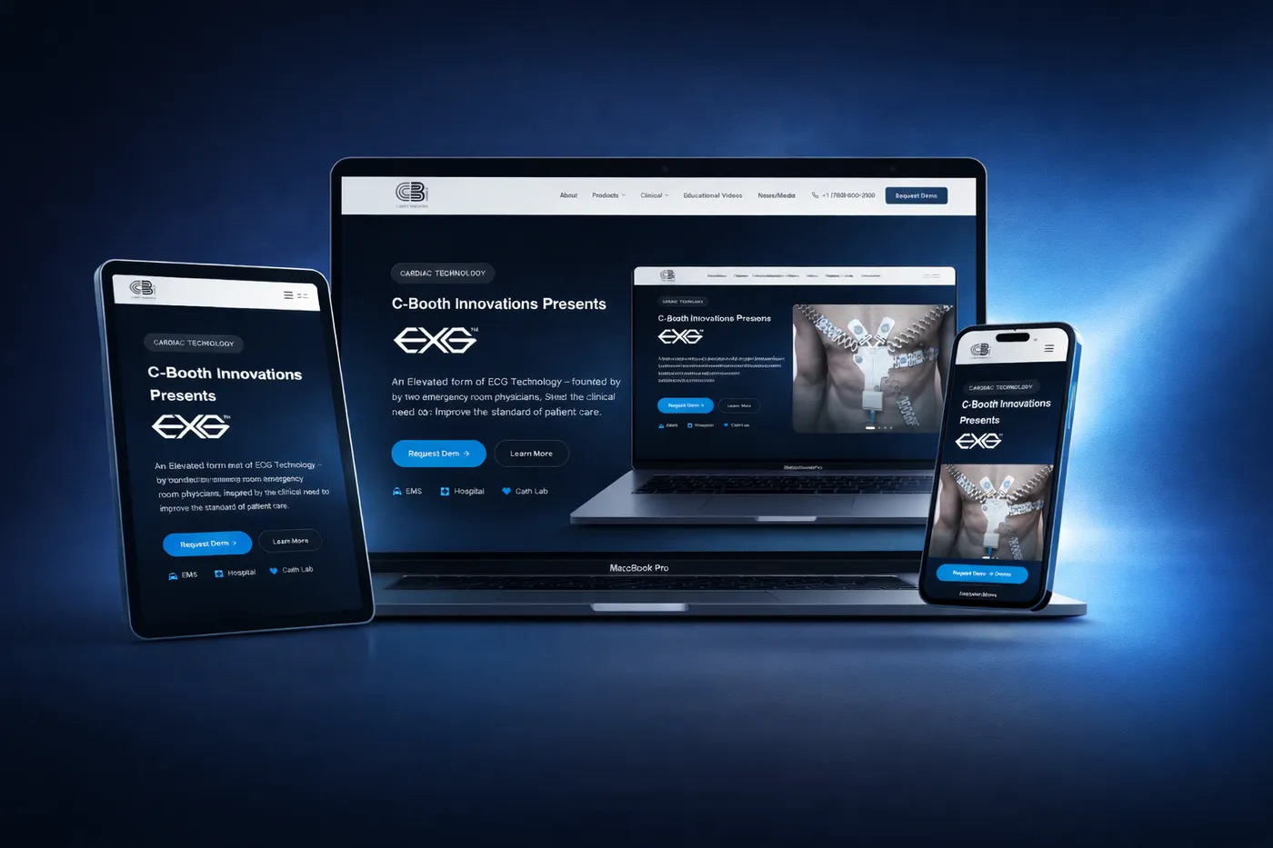 C-Booth Innovations website, built by Medi-Edge Marketing