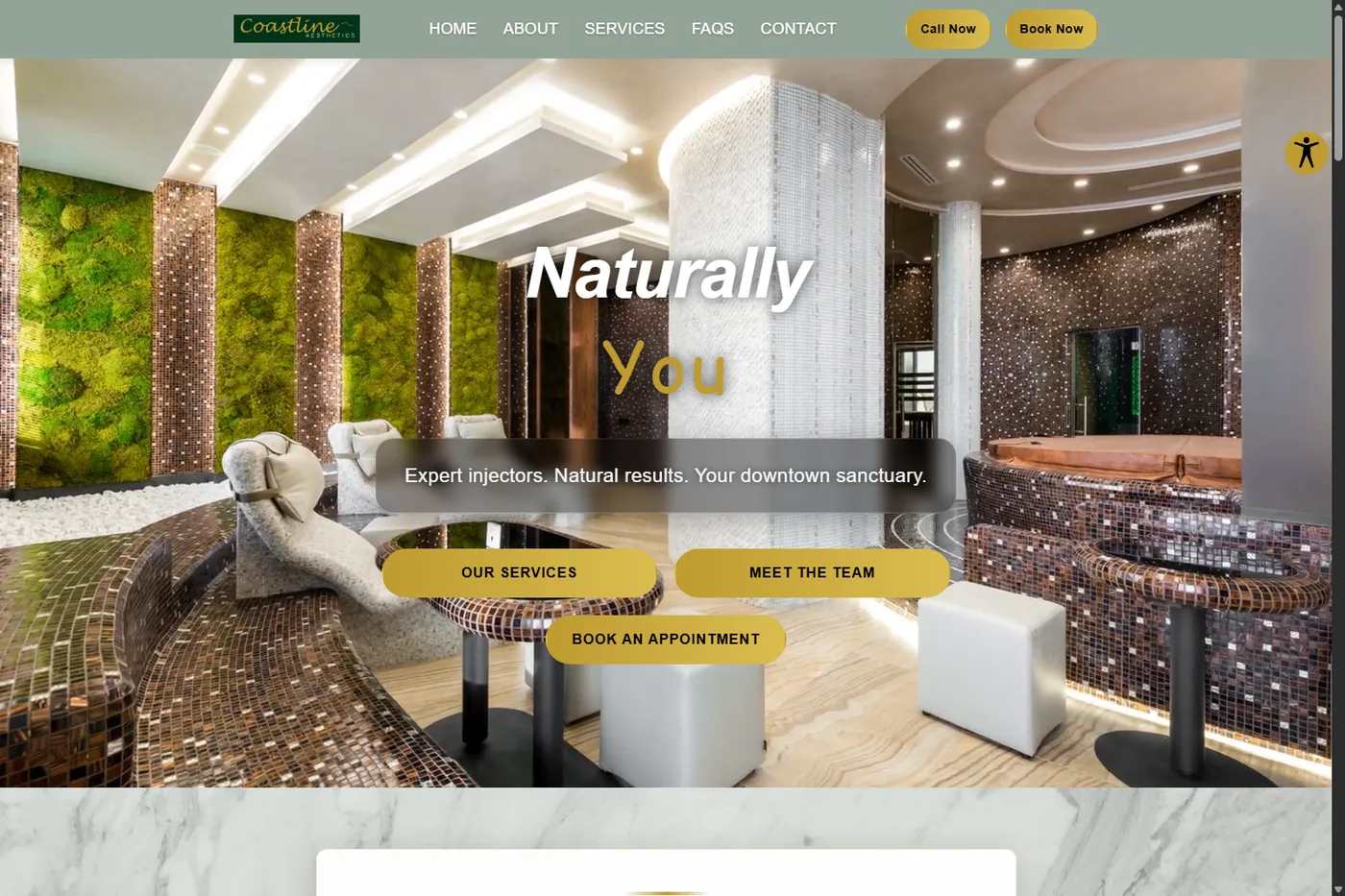 Coastline Aesthetics website built by Medi-Edge Marketing