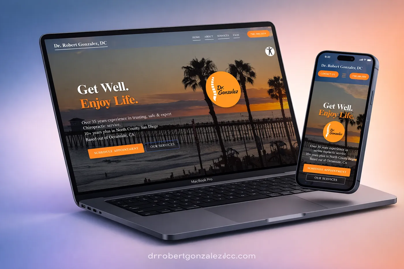 Dr. Robert Gonzalez DC website built by Medi-Edge Marketing