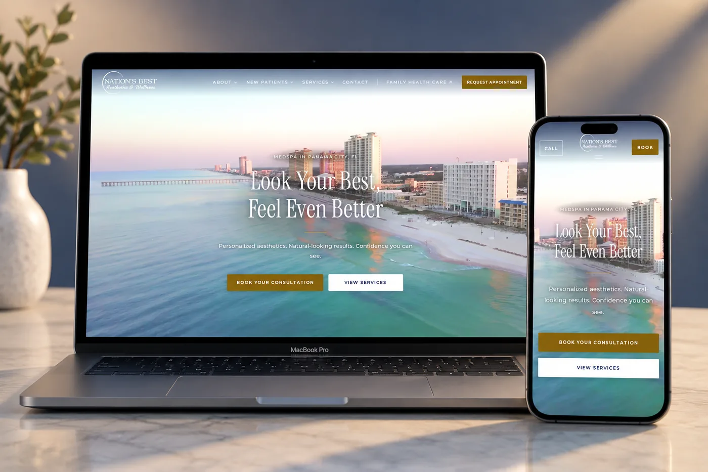 Nation’s Best Aesthetics & Wellness website, built by Medi-Edge Marketing