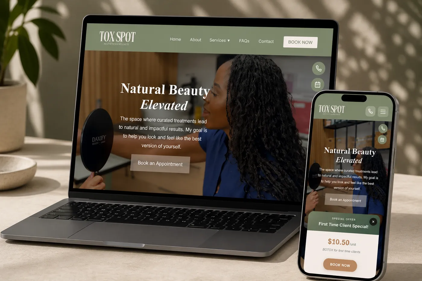 The Tox Spot website built by Medi-Edge Marketing