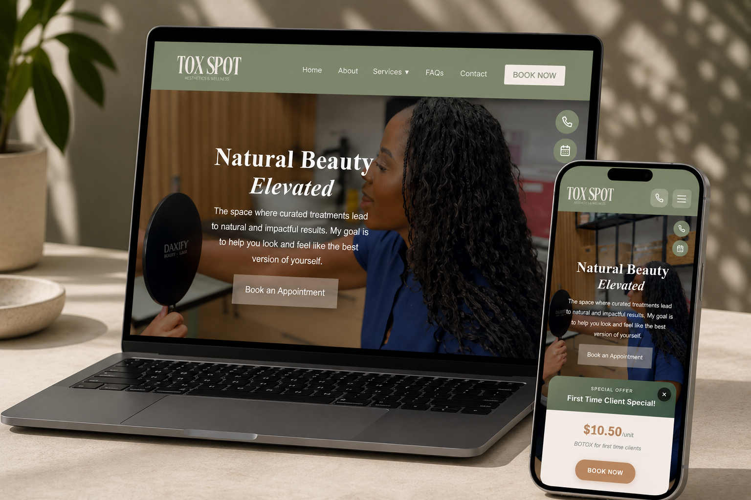 The Tox Spot website built by Medi-Edge Marketing
