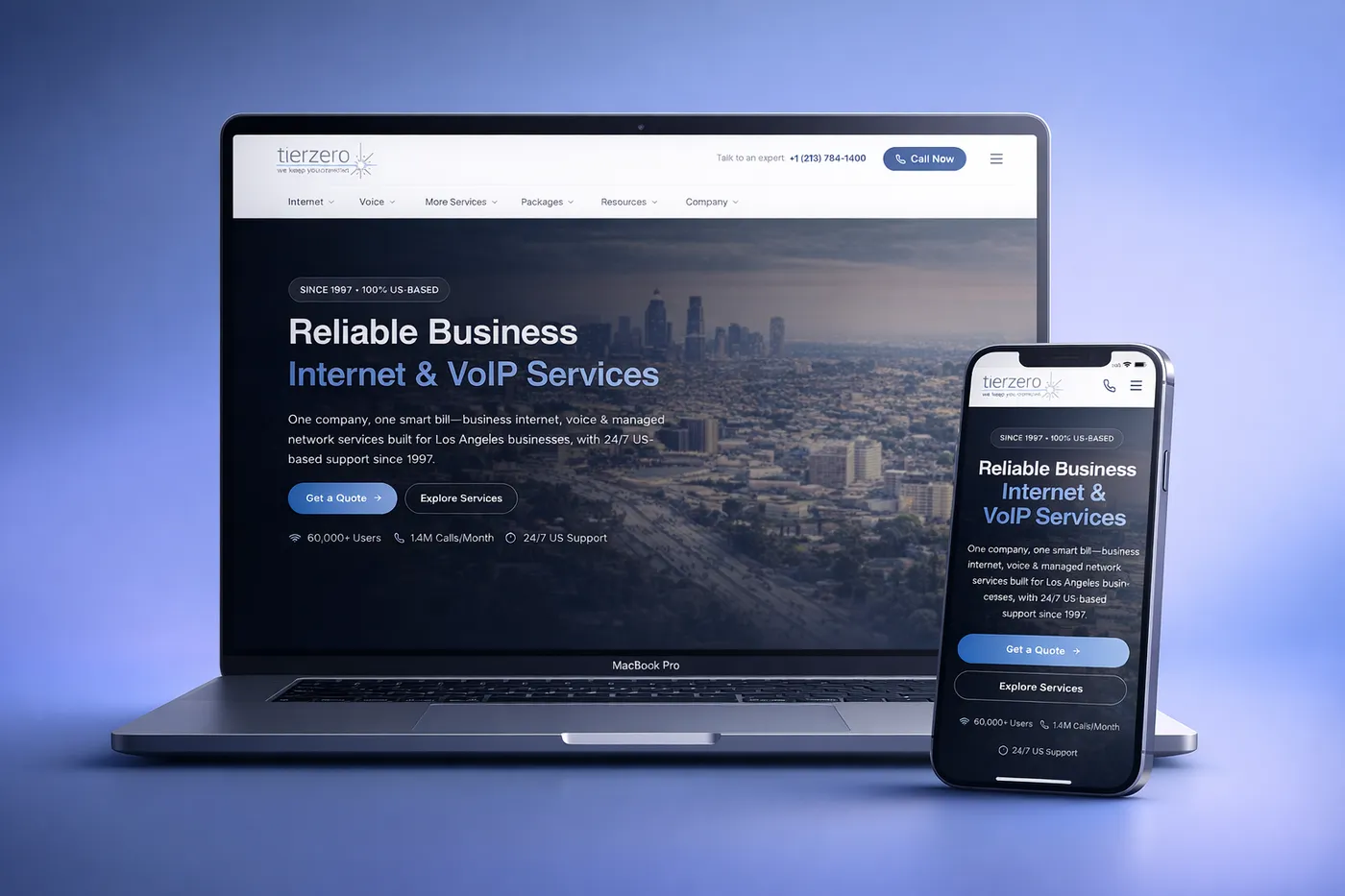 Tierzero website, built by Medi-Edge Marketing