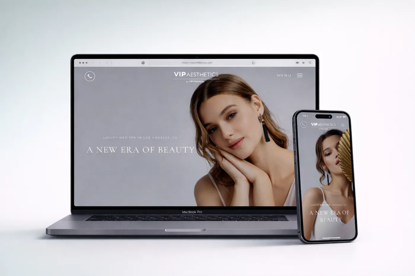 VIP Aesthetics LA website built by Medi-Edge Marketing